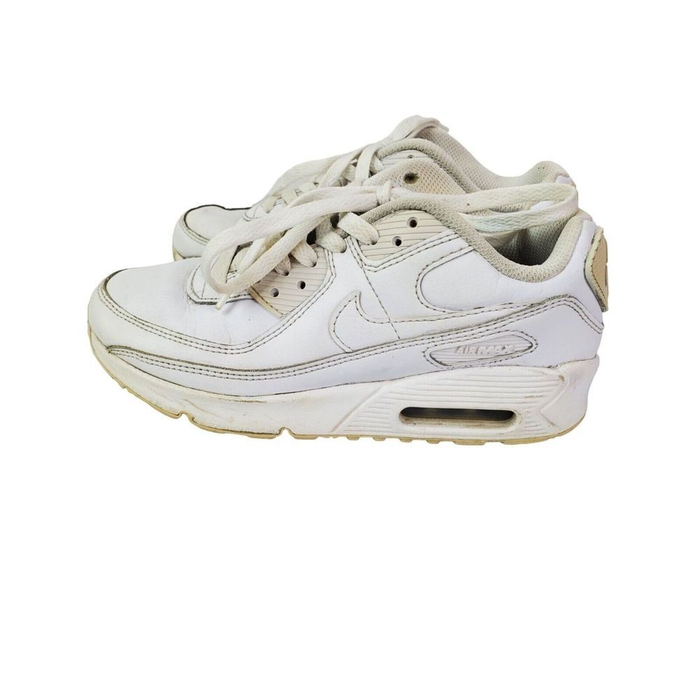 Nike Air Max 4 Triple White Sneakers Unisex Youth 5.5 Womens CD6864-100